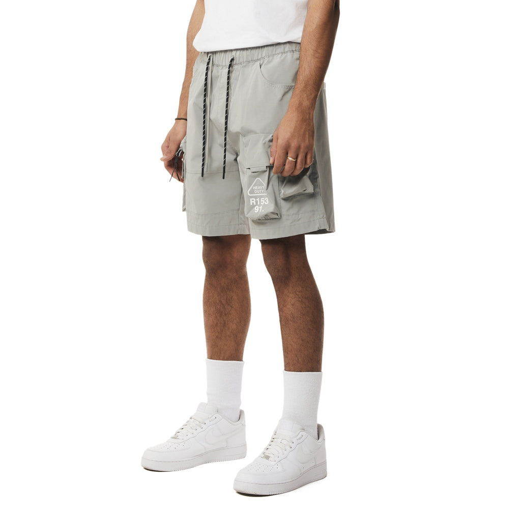 Smoke Rise Utility Windbreaker Cargo Shorts - Light Grey