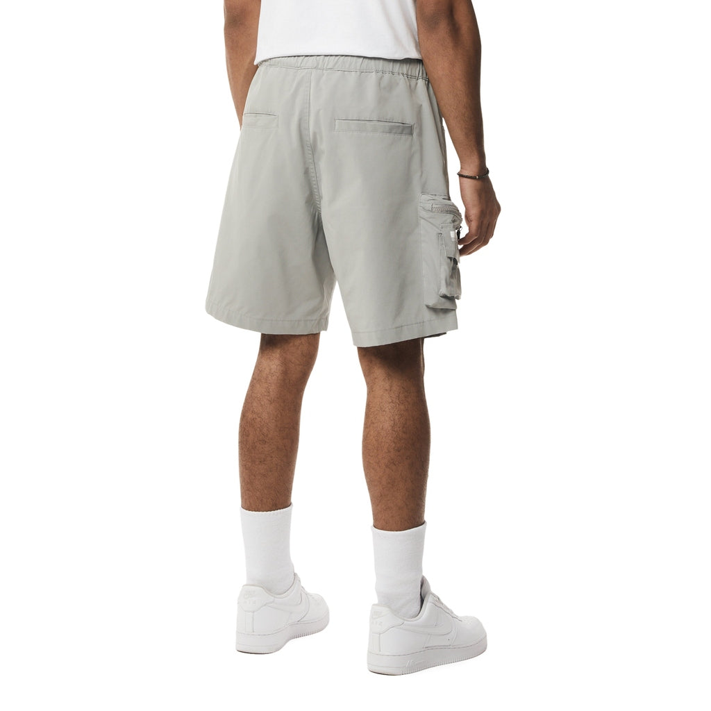 Smoke Rise Utility Windbreaker Cargo Shorts - Light Grey