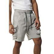 Smoke Rise Utility Windbreaker Cargo Shorts - Light Grey