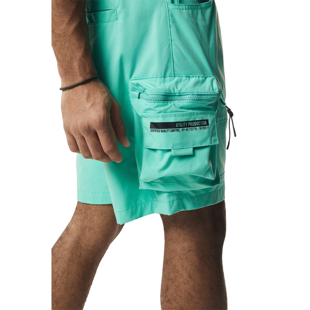 Smoke Rise Utility Windbreaker Cargo Shorts - Oasis