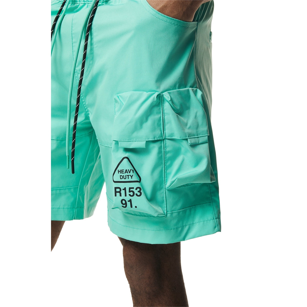 Smoke Rise Utility Windbreaker Cargo Shorts - Oasis