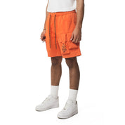 Smoke Rise Utility Windbreaker Cargo Shorts - Orange