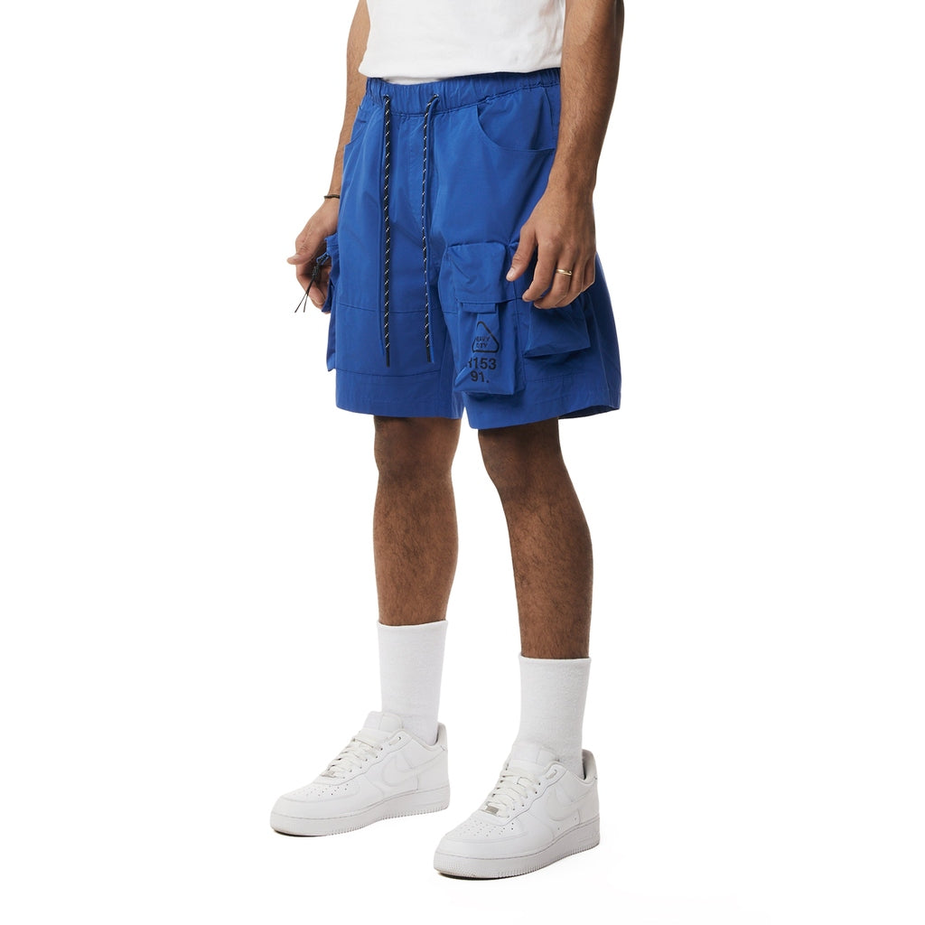 Smoke Rise Utility Windbreaker Cargo Shorts - Royal