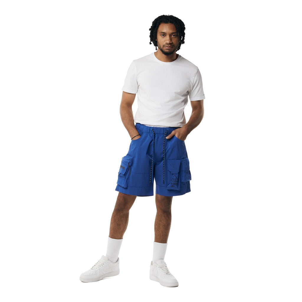 Smoke Rise Utility Windbreaker Cargo Shorts - Royal