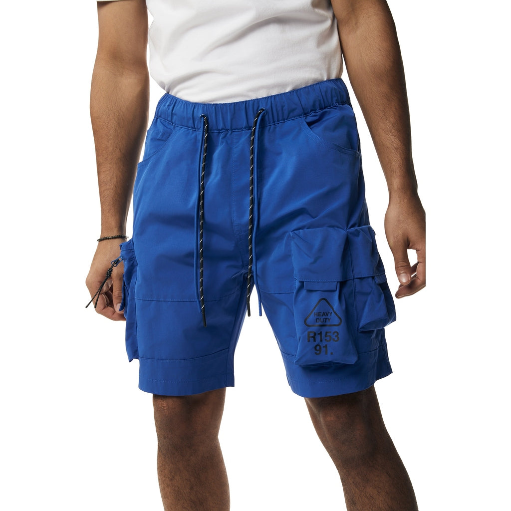 Smoke Rise Utility Windbreaker Cargo Shorts - Royal