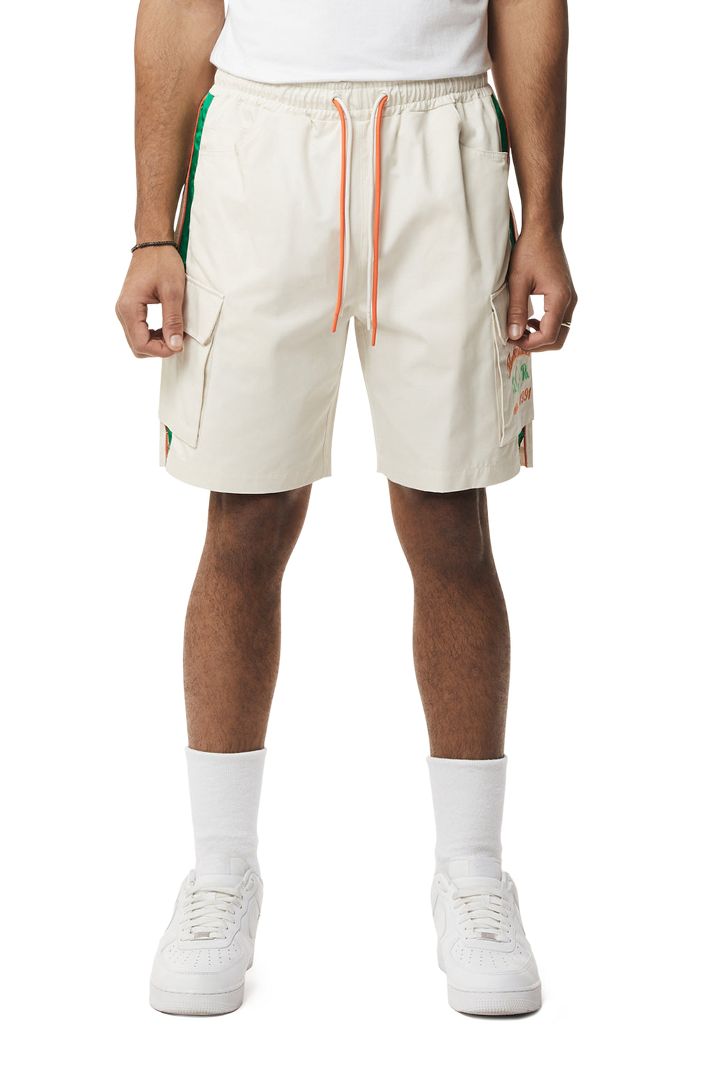 Smoke Rise Graphic Twill Shorts - Chalk