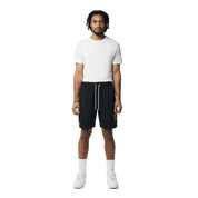 Graphic Twill Shorts - Black