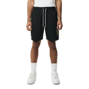 Smoke Rise Graphic Twill Shorts - Black