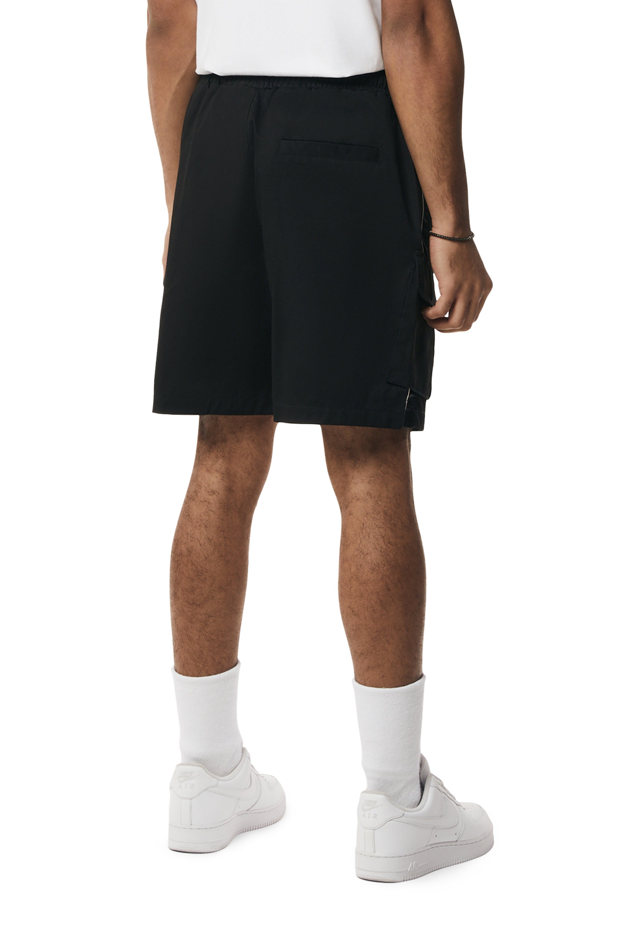 Graphic Twill Shorts - Black
