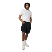 Smoke Rise Brushed Cargo Shorts - Black