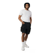 Smoke Rise Brushed Cargo Shorts - Black