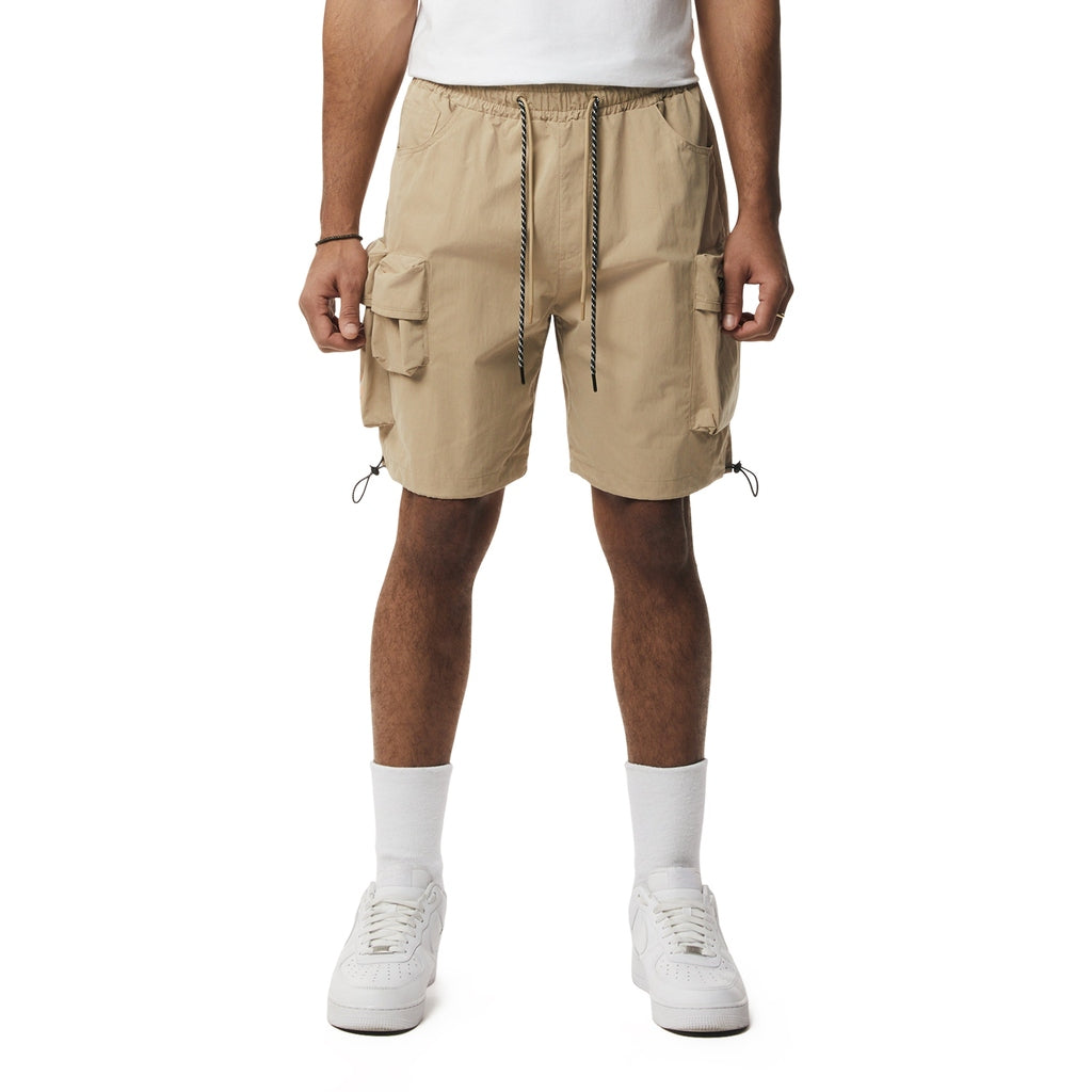 Smoke Rise Brushed Cargo Shorts - Khaki