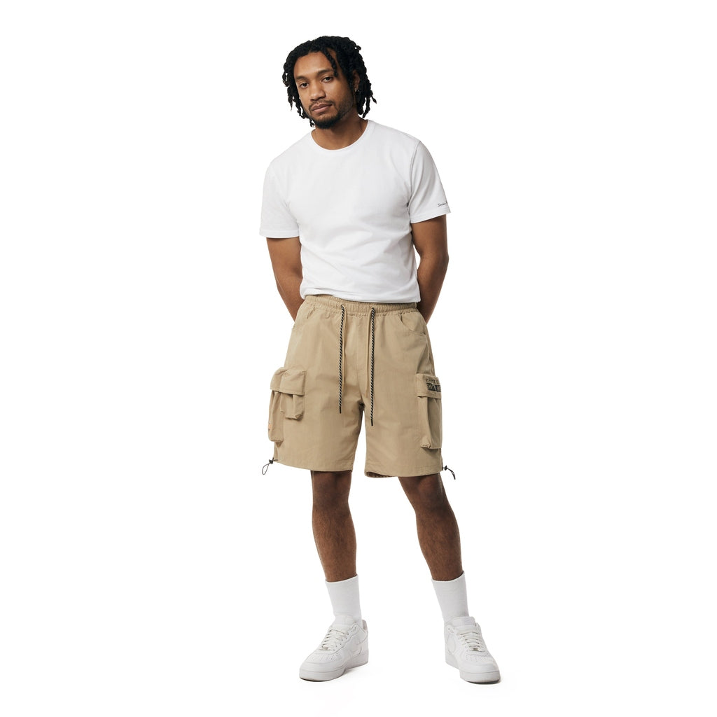 Smoke Rise Brushed Cargo Shorts - Khaki