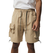 Smoke Rise Brushed Cargo Shorts - Khaki