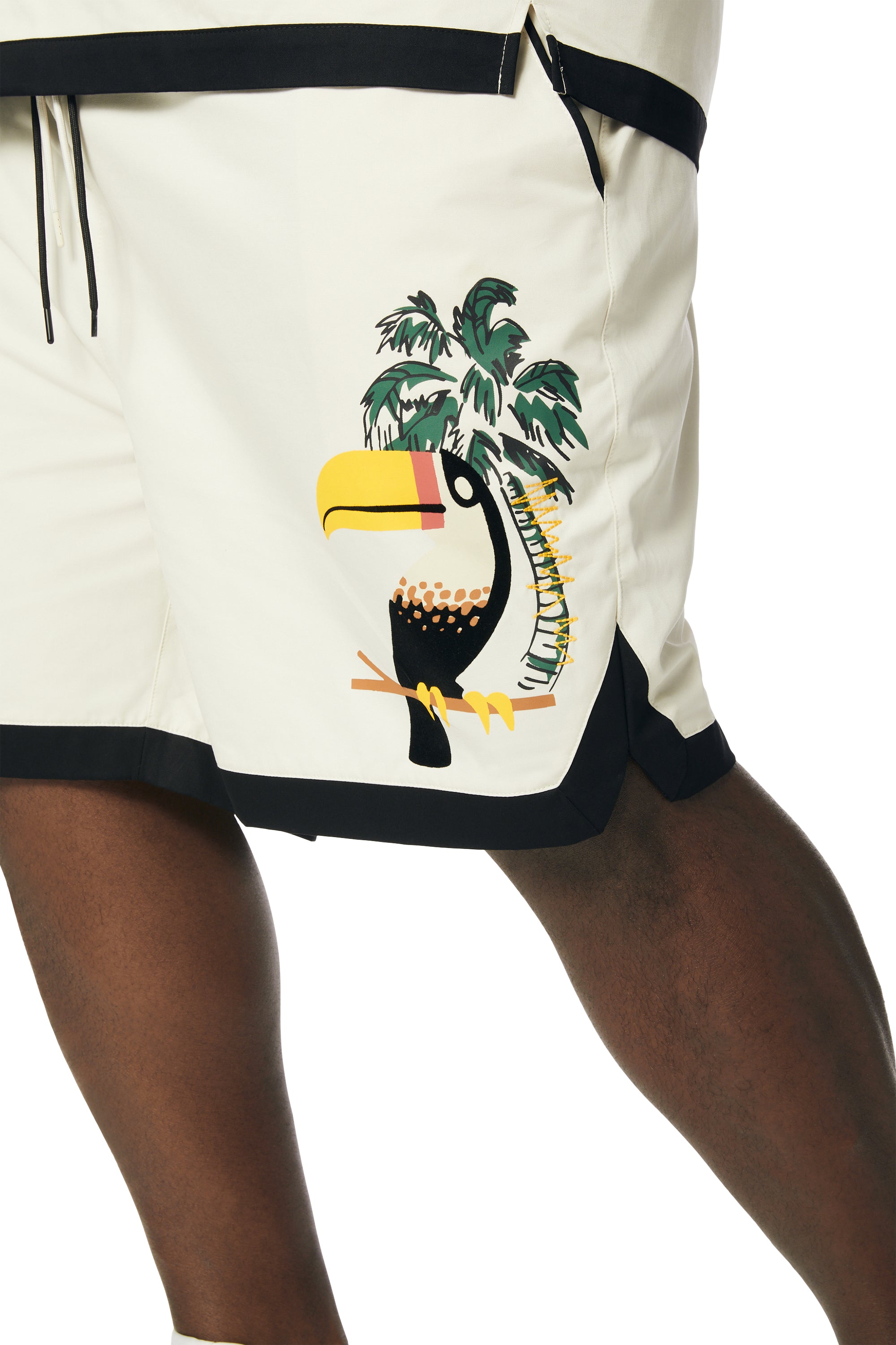 Big and Tall - Toucan Resort Polished Twill Shorts - Chalk