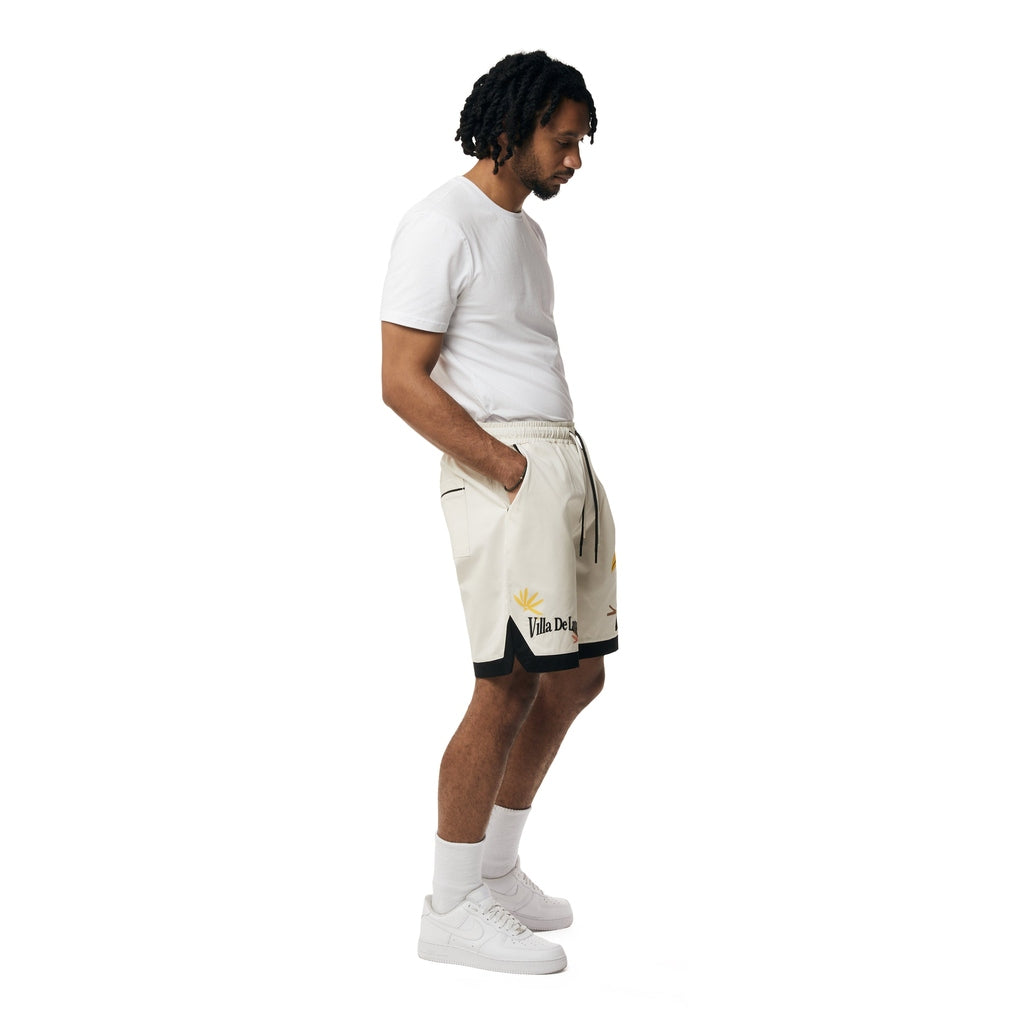 Smoke Rise Toucan Resort Polished Twill Shorts - Chalk