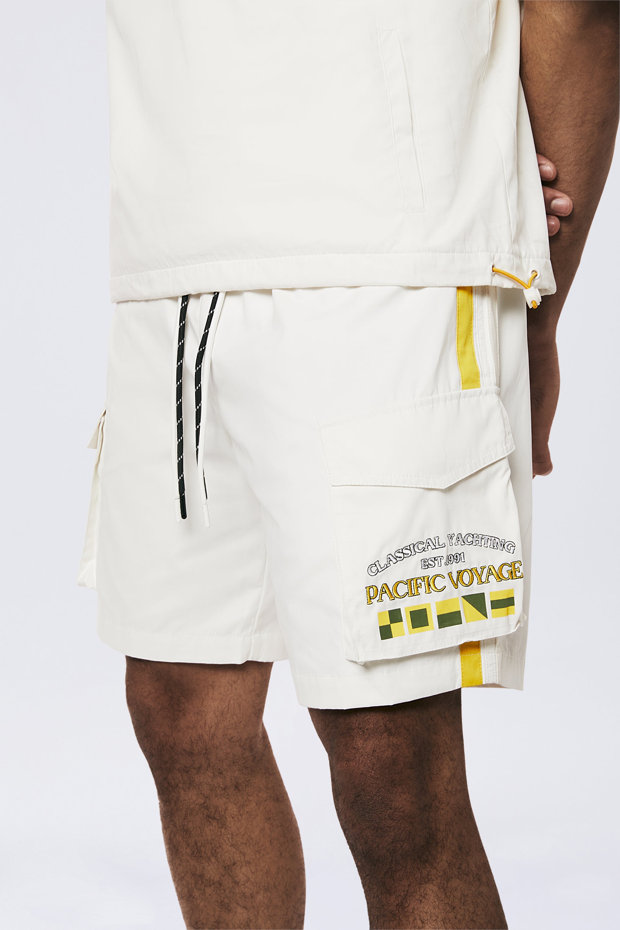 Yacht Club Cargo Shorts - Snow White