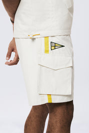 Yacht Club Cargo Shorts - Snow White