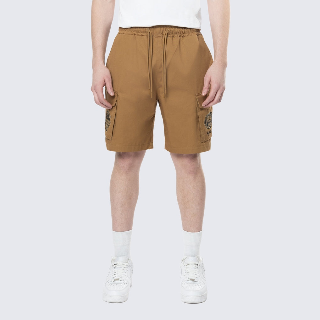 Smoke Rise Golf Club Woven Cargo Twill Lounge Shorts - Timber