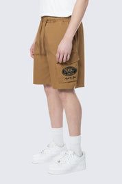 Golf Club Woven Cargo Twill Lounge Shorts - Timber