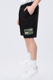 Pitstop Cargo Twill Lounge Shorts - Black