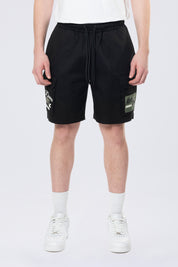 Pitstop Cargo Twill Lounge Shorts - Black