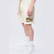 Smoke Rise Pitstop Cargo Twill Lounge Shorts - Ecru