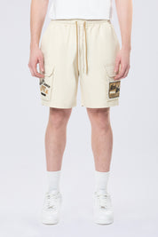 Pitstop Cargo Twill Lounge Shorts - Ecru