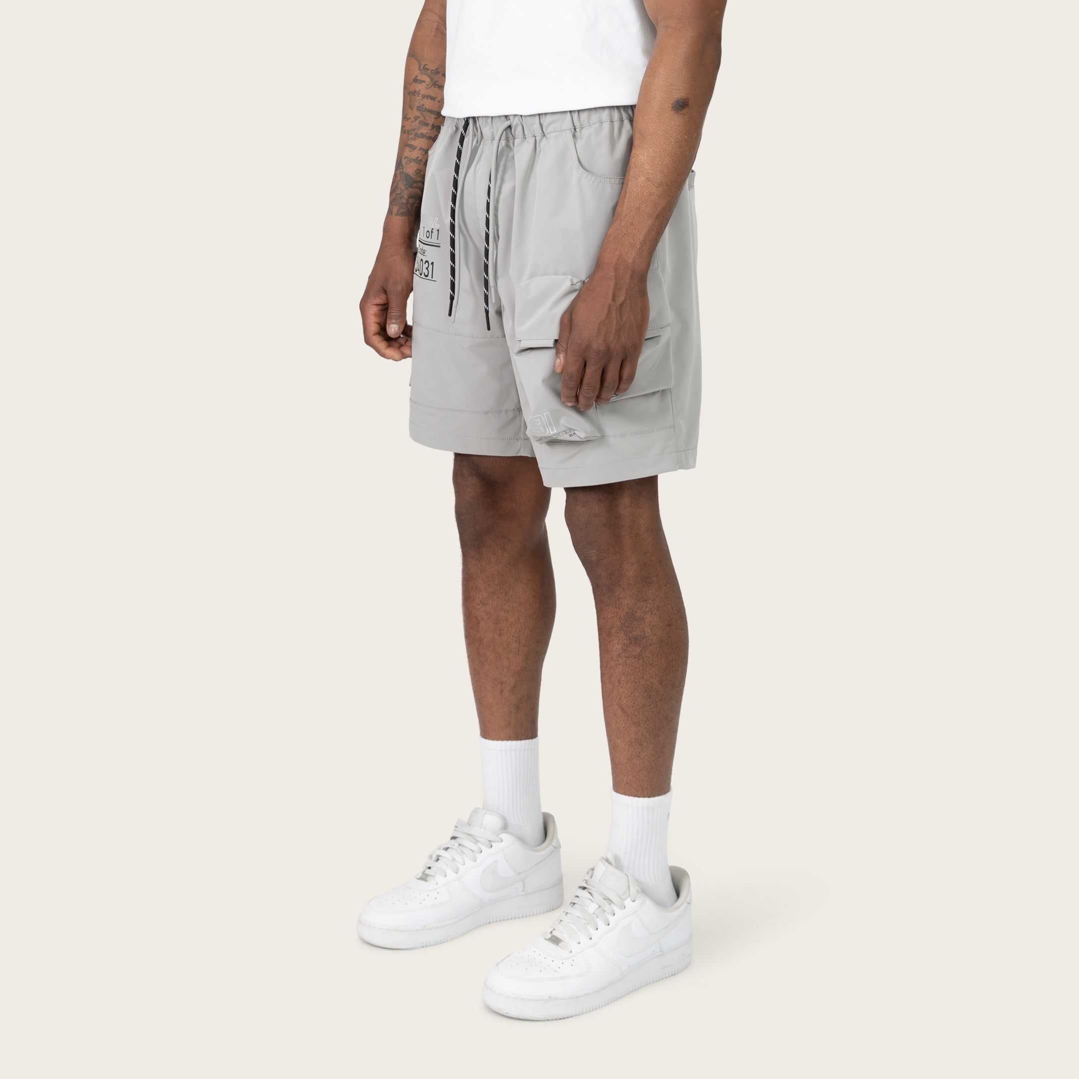 Lounge Utility Cargo Shorts - Light Grey