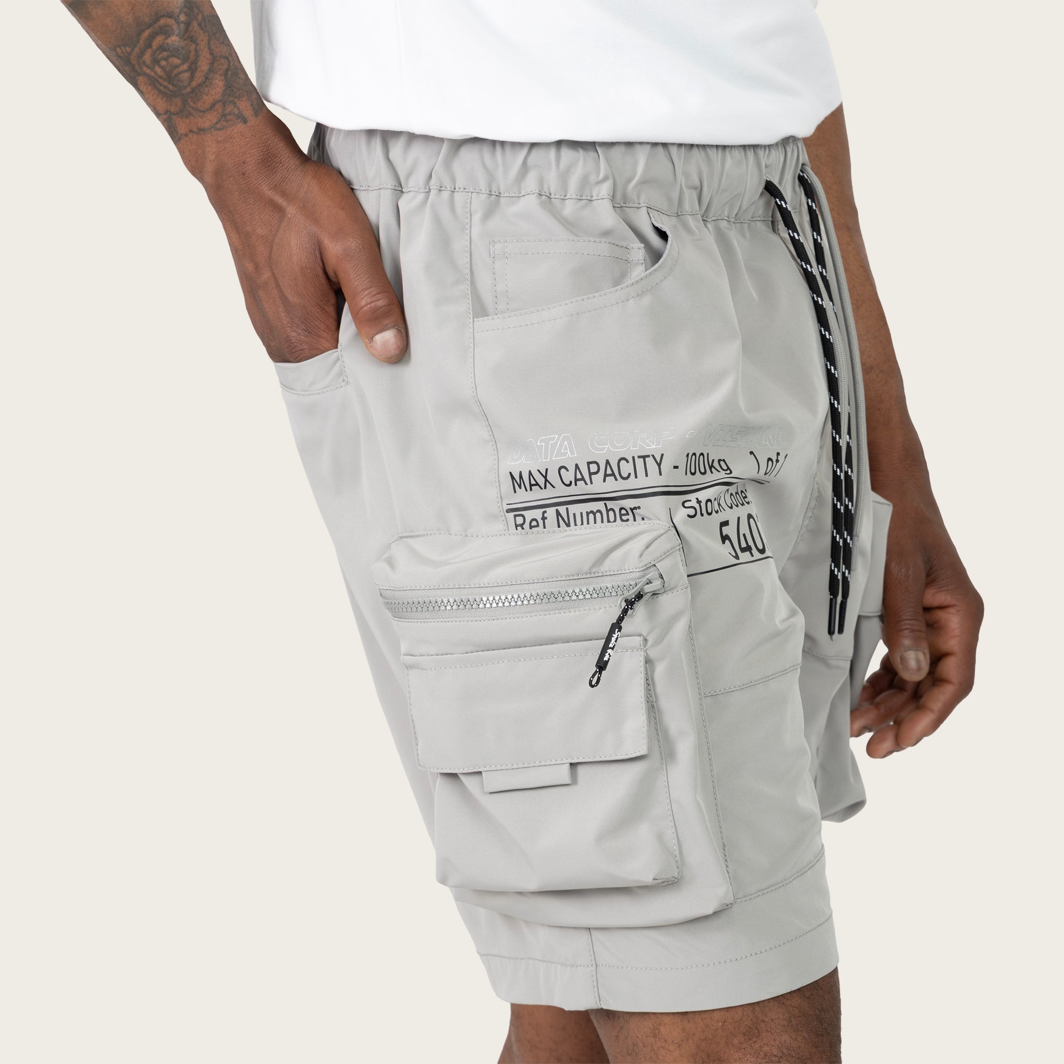 Lounge Utility Cargo Shorts - Light Grey