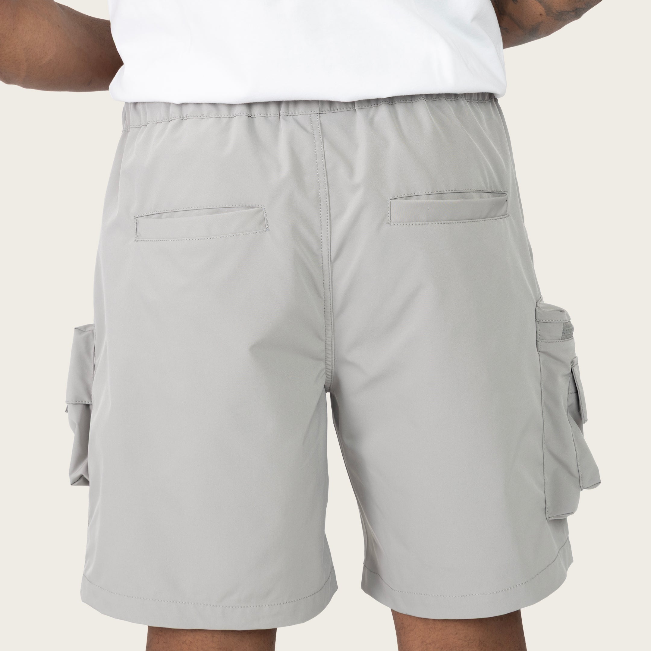 Lounge Utility Cargo Shorts - Light Grey