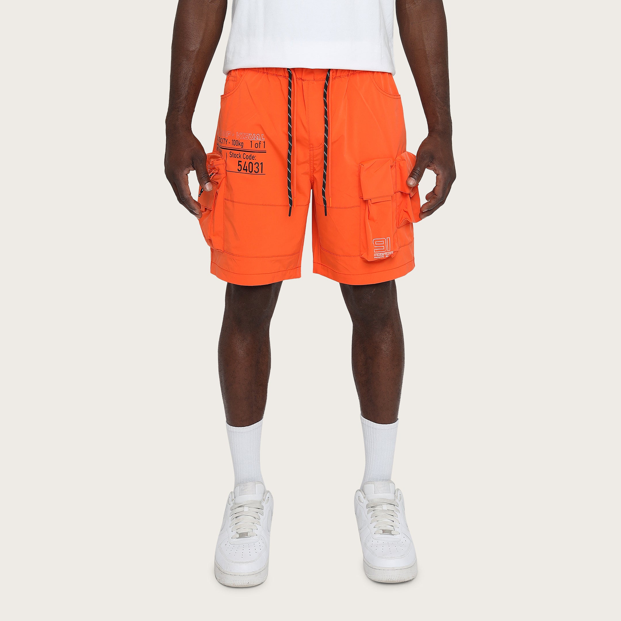 Lounge Utility Cargo Shorts - Orange