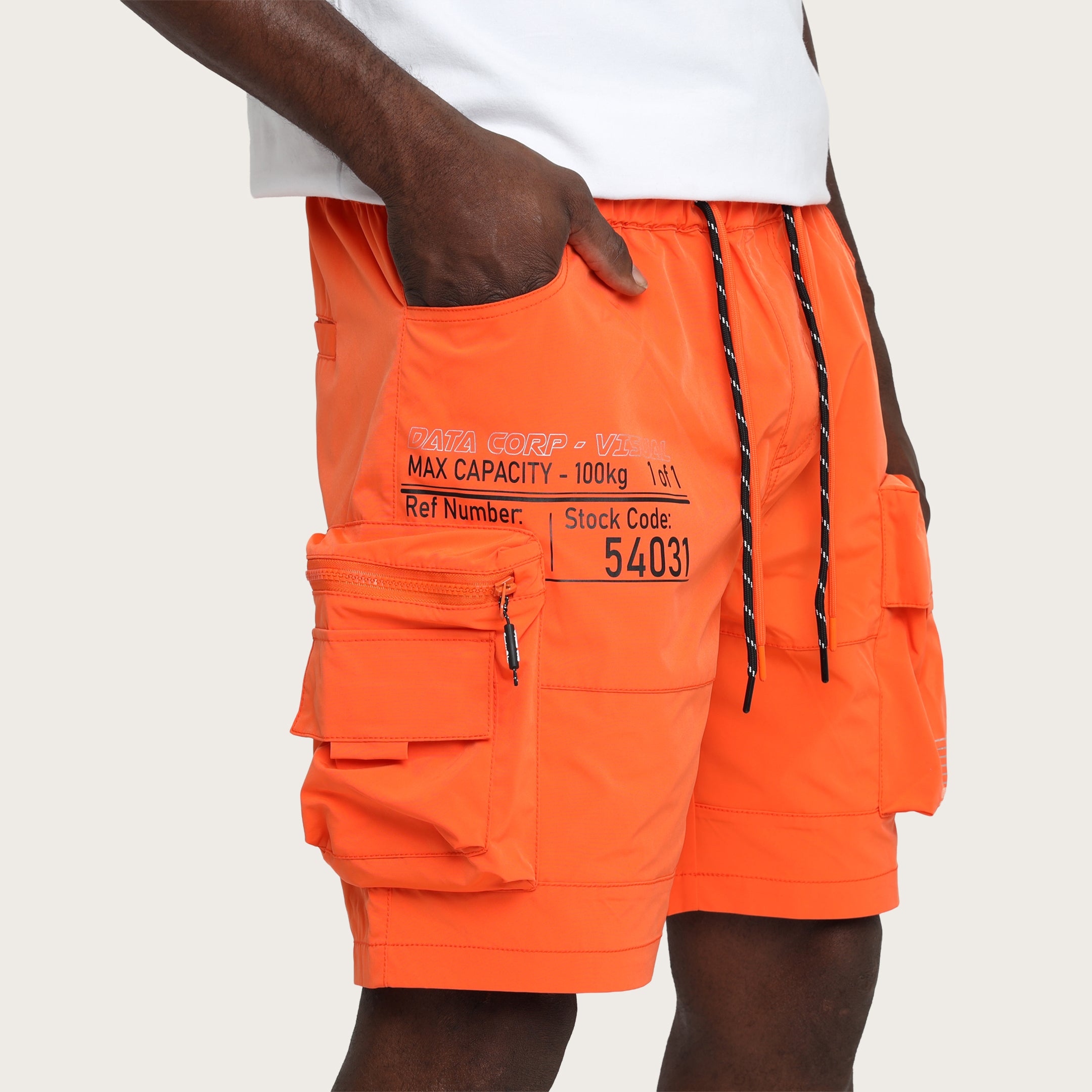 Lounge Utility Cargo Shorts - Orange
