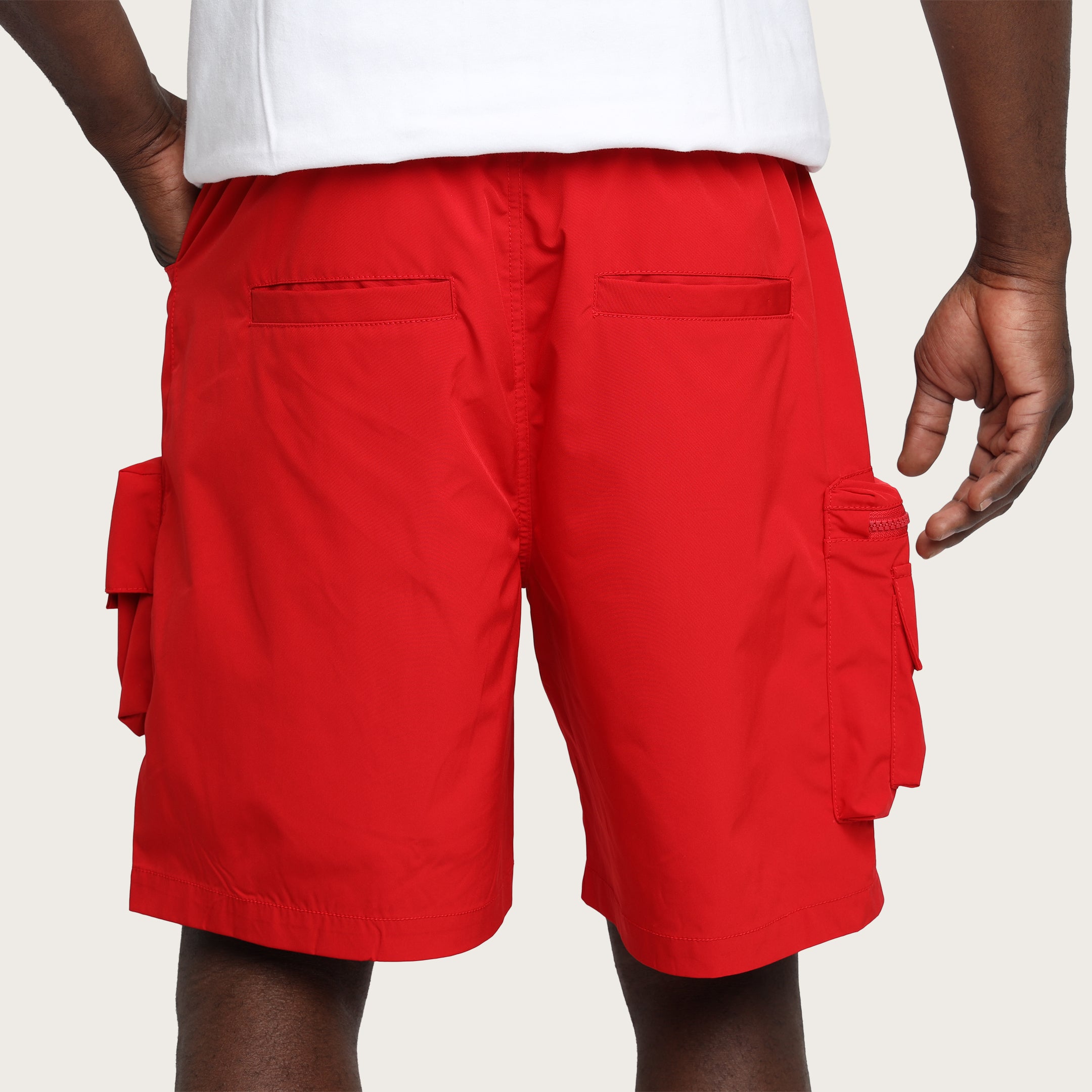 Lounge Utility Cargo Shorts - Red