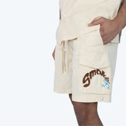 Dystopia Twill Lounge Shorts - Pearl
