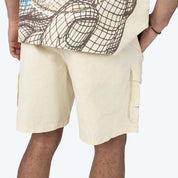 Dystopia Twill Lounge Shorts - Pearl