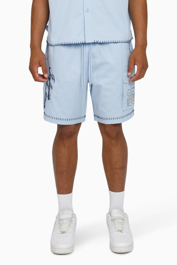 Infinite Ambition Woven Shorts - Blue Bell