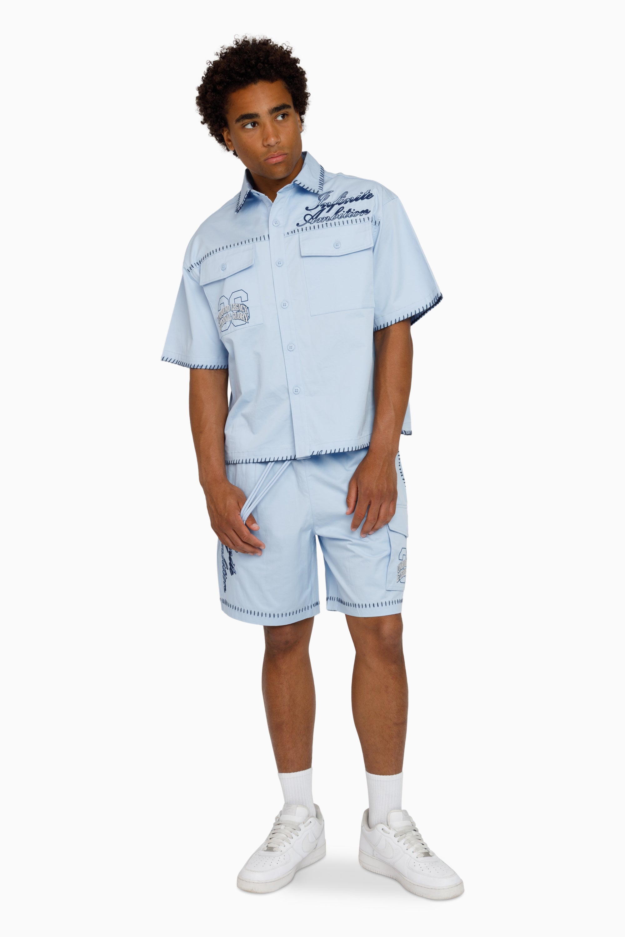 Infinite Ambition Woven Shorts - Blue Bell