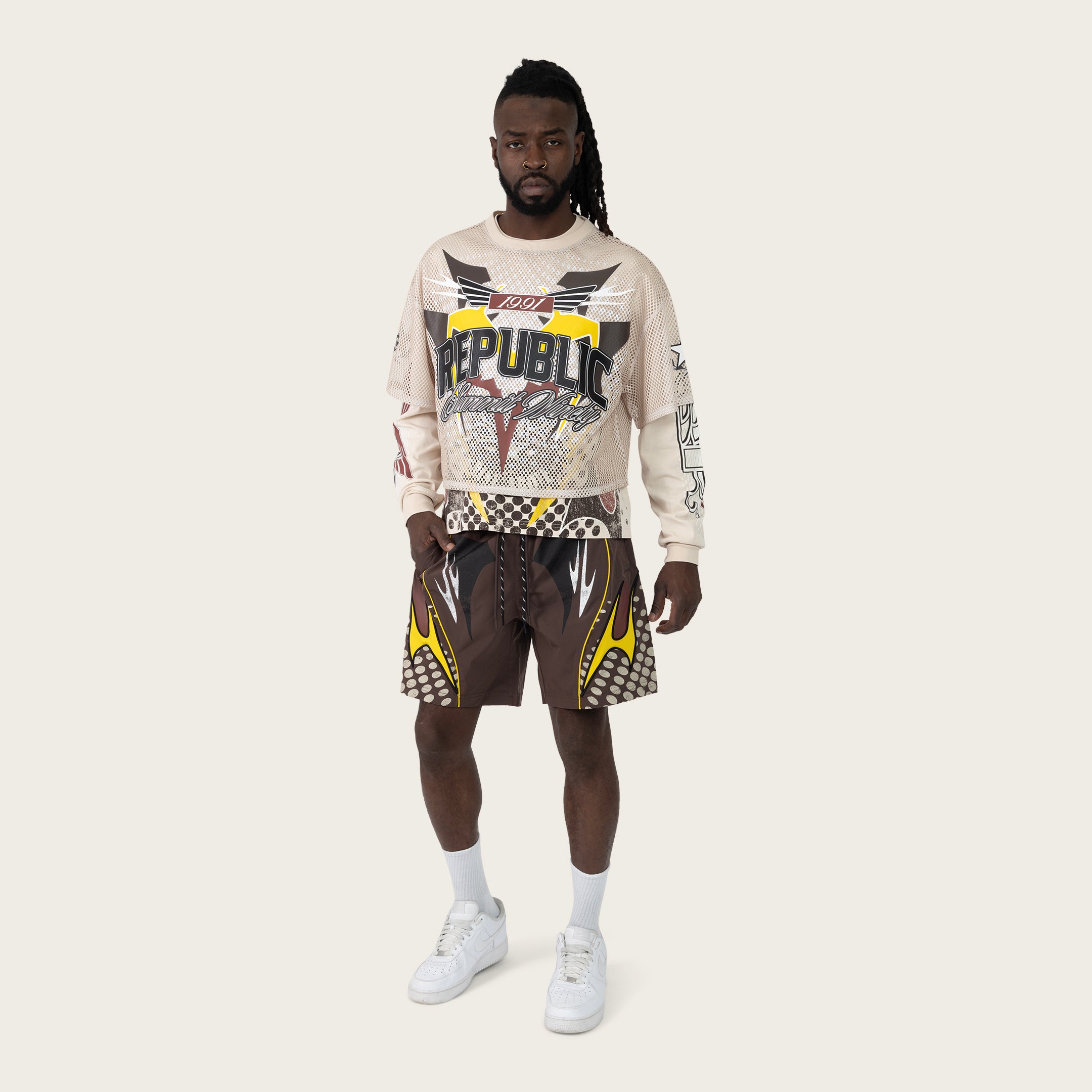 Lounge Republic Windbreaker Shorts - Bracken