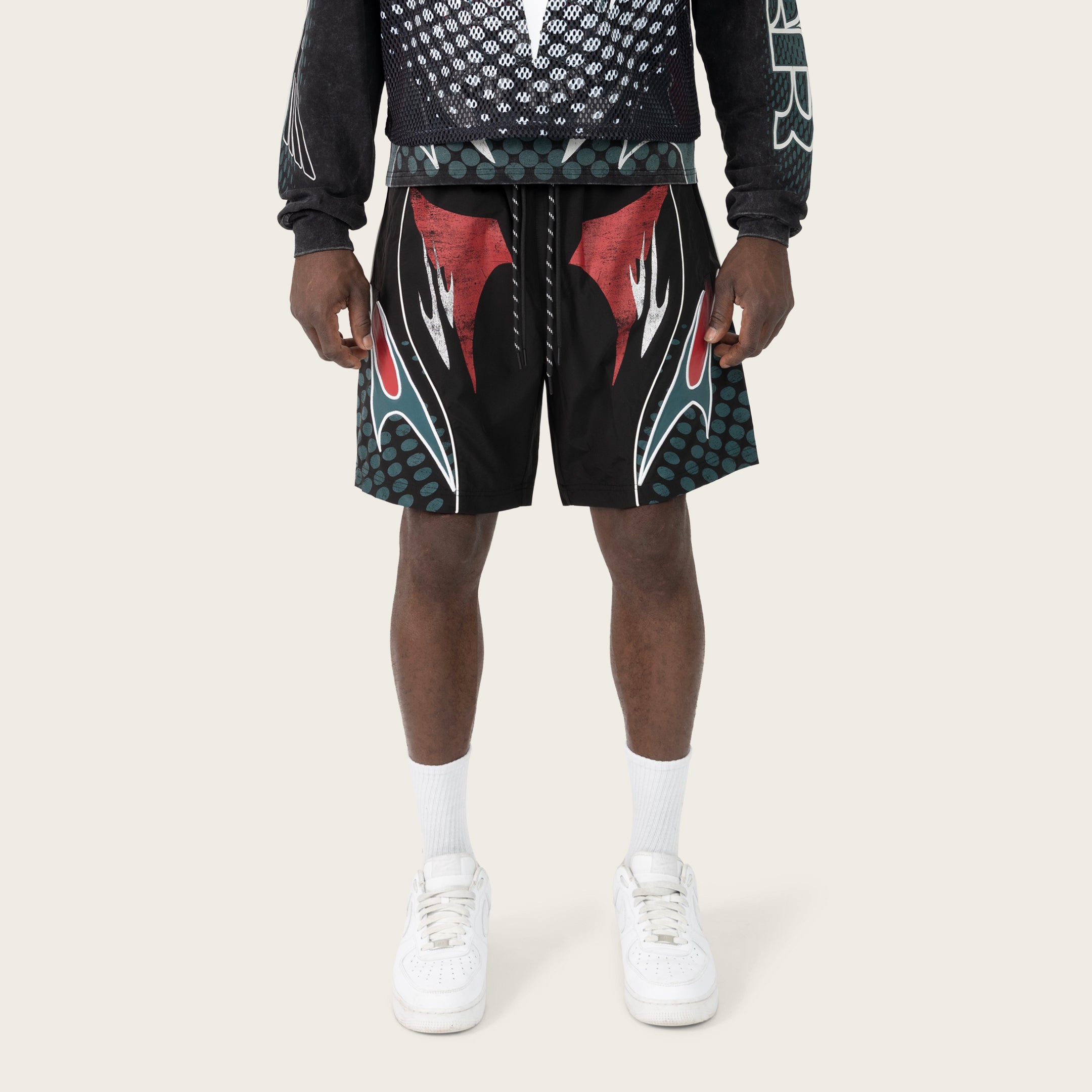 Lounge Republic Windbreaker Shorts - June Bug