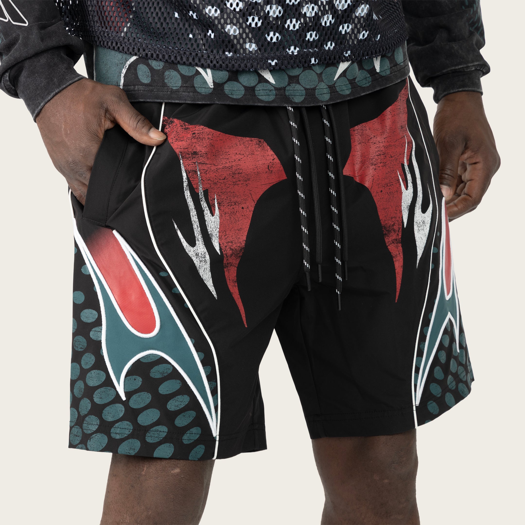 Lounge Republic Windbreaker Shorts - June Bug
