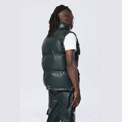 Smoke Rise Utility Vegan Leather Vest - Scarab