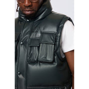 Smoke Rise Utility Vegan Leather Vest - Scarab