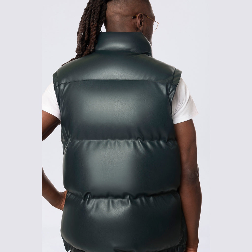 Smoke Rise Utility Vegan Leather Vest - Scarab