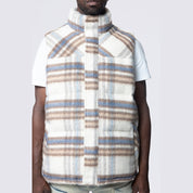 Smoke Rise Plaid Mohair Puffer Vest - Riverside