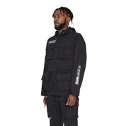 Smoke Rise Windbreaker Utility Jacket - Black