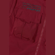 Smoke Rise Windbreaker Utility Jacket - Burgundy