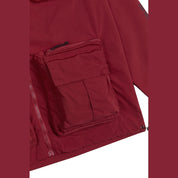 Smoke Rise Windbreaker Utility Jacket - Burgundy