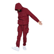 Smoke Rise Windbreaker Utility Jacket - Burgundy