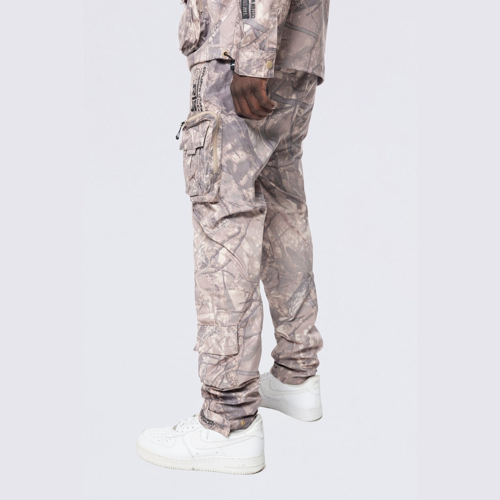 Smoke Rise Utility Windbreaker Pants - Khaki Hunting Camo